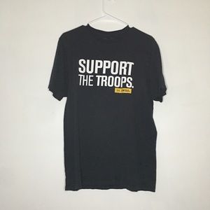 Under armour support the troops black ss size-L